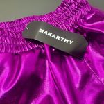 MAKARTHY Shiny Metallic Purple Athletic Shorts Size L Photo 6
