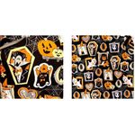 Munki Munki Halloween Pajama Top Large Short Sleeves Button Werewolf Witch Ghost Photo 4