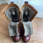 Frye Veronica 100% Leather Fur Sherling Winter Snow Duck Boots Photo 3