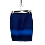 Loft NWT Skirt Dip Dye Pencil Midi Blue Size 2 Petite Photo 1