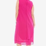 Jessica London  Georgette Pink Layered Dress Photo 1