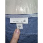 J. Jill Love Linen Gingham Tie Waist‎ Dress Blue White Checkered Casual Comfy Photo 6