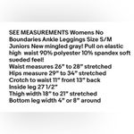 No Boundaries Womens  Ankle Leggings Cotton Spandex Size S/M juniors Gray New Photo 7