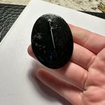 Hand Painted Lacquer Peacock Bird On Black Background Brooch Photo 7