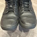 Dr. Martens  Black Faux Leather Sheridan Matte Casual Boots Lace Up High Top Sz 9 Photo 2