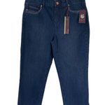 Gloria Vanderbilt NWTGloria Vanderbilt Beaded Blue Capri Jeans Sz 6 Photo 4