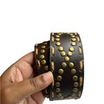 Western Cowgirl Grunge Black Infinity Stud Belt 36” Rope Stitch Hem S/M NWT Photo 2