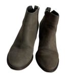 Blondo WATERPROOF Leather Booties Taupe Stacked Block Heel Zipper Closure Size 9 Photo 2