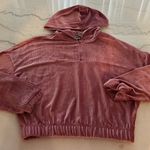NWOT Chic Pink‎ Velvet Hoodie Pink Size M Photo 1