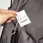 Alfred Sung NWT Caviar Gray High Neck Cut Out Satin Dress Size 2 Photo 6