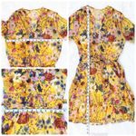 Betsy and Adam BETSEY & ADAM Yellow Floral Faux Wrap Mini Dress Long Sleeve Cocktail Size 4 New Photo 12