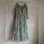 Mac Duggal  Floral‎ Embroidered Illusion Long Sleeve Gown- NWT 14 Photo 3