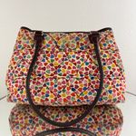 Brighton Multicolor Rainbow Heart To Heart Fabric Quilted Shoulder Bag Purse Photo 6