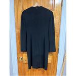 Giorgio Armani Vintage  Black Faux Wrap Sheath Career Workwear Dress Size 10 Photo 1