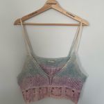 POL Crochet Pastel Tie-Dye Crop Top- Festival Boho- Size Small/Medium- NWOT Photo 5