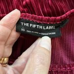 The Fifth Label  Burgundy Ribbed Velvet Top‎ Size XS Bell Sleeve Holiday Stretchy Photo 6