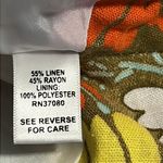 Cato  women’s size 14 a-line linen skirt lined floral side zipper fall colors Photo 7