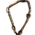 Vintage Cowrie Shell & Bone Bead Choker Necklace Photo 5