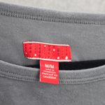 None Gray Snow Flake Christmas Holiday Oh What Fun Cozy Winter Print Top Medium Photo 5