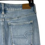 American Eagle  SZ 8 X-Long Super Hi-Rise Jegging Jeans Distressed Stretch Zip Photo 9
