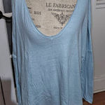 Urban Outfitters NWT Out From Under Womens Blue Deep V Neck Sweater Large New Photo 0