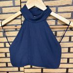 Free‎ People Movement blue Crop Tank Top Size Small Photo 0