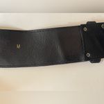 Victorian Cameo Lady Buckle Vintage‎ Black Belt Size M Photo 5