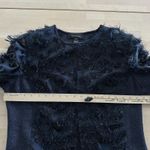 St. John  Evening Jacket 12 Navy Textured Fringe Cocktail Statement Luxury Blazer Photo 10