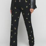 Reformation NEW Cynthia High Rise Straight Long Floral Jeans in Black Si… Photo 0