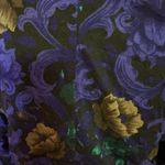 Vtg 80s cowl neck bright floral midi dress Purple Size M Photo 1