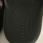 Crocs women’s Black and Purple Tie-Dye Slide Sandals size 9 Photo 5