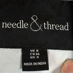 Needle & Thread Top Womens 4 Gray Floral BeadedShort Sleeve Blouse Spring Motif Photo 3