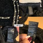 White House | Black Market  BLACK W/METALLIC SILVER STRANDS BEADED CARDIGAN (XL) Photo 10