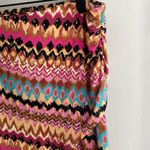 BODEN Side Split Jersey Midi Skirt Multi Textured Ikat Pink Size 8 Photo 6