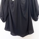 1. State Womens Top Sie L Black Chiffon Off Shoulder Romantic Whimsigoth Minimal Photo 3