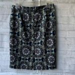 Van Heusen  Floral Pattern Pencil Skirt in Blue and Gray Photo 1