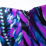 Perception New York peacock print empire waist scoop neck dress, 10 Purple Photo 9