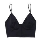 Wilfred Free Black Bralette Cropped Tank Top Sz 8 Photo 0