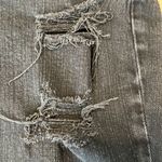 Eunina  size 7 junior black distressed skinny jeans these are dark black EUC Photo 9