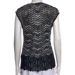 Missoni Vintage 2000’s V Neck Sleeveless Blouse size 44 US 8 Medium Black White Photo 9