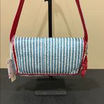 Made In India | 🦞 Nautical Striped Blue & Red Lobster Beaded Shoulder Bag Photo 4
