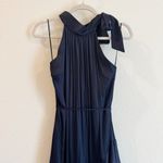 Elliatt  Bold Halter Ruffle Maxi Dress Midnight Navy Formal Style Size Small Photo 3
