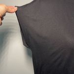 Loft  Women's Capped Sleeve Top Casual Shirt Round Neck Size‎ Small Petite Black Photo 1