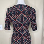 LuLaRoe Women's Geometric Multicolor 3/4 Sleeve Midi Dress Casual Brunch Size M Photo 3