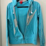 Nike  Aqua Zip-Up Hoodie with White Logo Photo 5