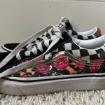 Vans  Sneakers Checkered Animal Print Floral Roses Low Top Shoes Womens Size 7 Photo 3