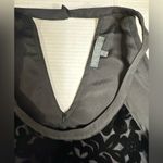 Brixon Ivy  Black Velvet Floral Halter Tank Top With Button‎ Neck Closure XL Photo 4