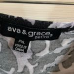 Ava  & Grace Purple/Black Print Drape neck Top PXL Photo 1