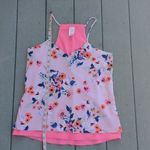 Candie's  Reversible Floral and Pink Racerback Thin Strap Tank Top Photo 11
