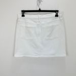 J.Crew  Denim Mini Skirt White Stretch Casual A Line Stretch Cotton US 8 NWT Photo 3
